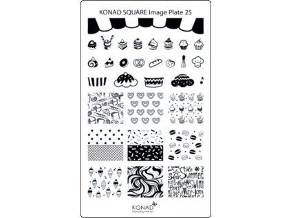 Konad BÁN GẢI PHÓNG - Khuân mẫu in trang trí SQUARE 25