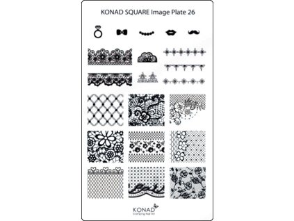 Konad Khuân mẫu in trang trí SQUARE 26