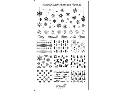 Konad Khuân mẫu in trang tríy SQUARE 29