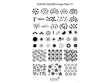 Konad Khuân mẫu in trang trí SQUARE 31