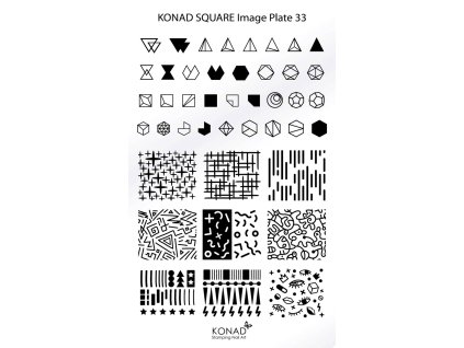 Konad Khuân mẫu in trang trí SQUARE 33