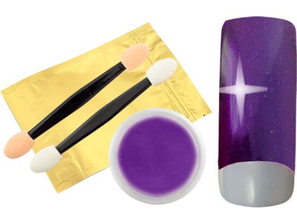 CHROME PIGMENT - Bột chrom với hai cái cọ - DARK VIOLET (10)