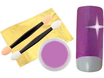 CHROME PIGMENT - Bột chrom với hai cái cọ - LIGHT VIOLET (12)