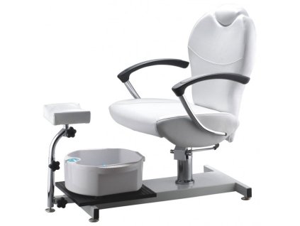 MedHelp Pedikérská židle s vaničkou a opěrkou na nohu - bílé (2301)