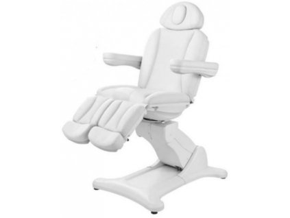 MedHelp Luxusní pedikérské křeslo se 3 motory, otočné s extra silným polstrováním - bílé (2246A)