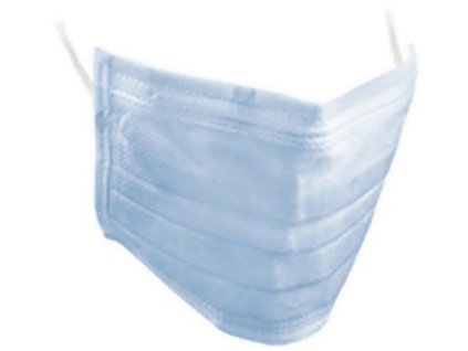 khẩu trang ba lớp màu xanh nam với dây chun - Annuochen - 50c