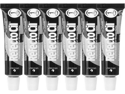 RefectoCil PROFI PACK RefectoCil màu nhuộm lông mi, mày - màu đen, 6 ks