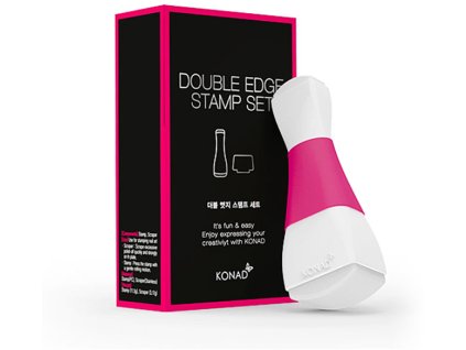 Konad Double Edge Stamp Set - oboustranné razítko se stěrkou
