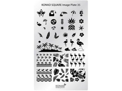 Konad Khuân mẫu in trang trí SQUARE 35