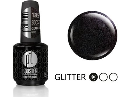 Platinum LED-tech BOOSTER COLOR Raven (185), 15ml - Sơn-gel KHÔNG MÀI