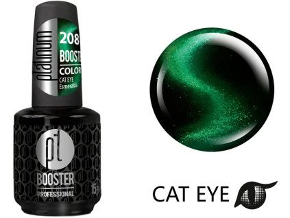 Platinum LED-tech BOOSTER COLOR Cat Eye Crystal - Esmeralda (208), 15ml - Sơn-gel KHÔNG MÀI