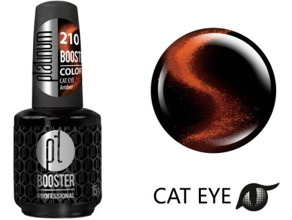Platinum LED-tech BOOSTER COLOR Cat Eye Crystal - Amber (210), 15ml - Sơn-gel KHÔNG MÀI