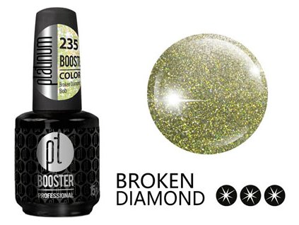 Platinum LED-tech BOOSTER COLOR Broken Diamond - Bob (235), 15ml - Sơn-gel KHÔNG MÀI