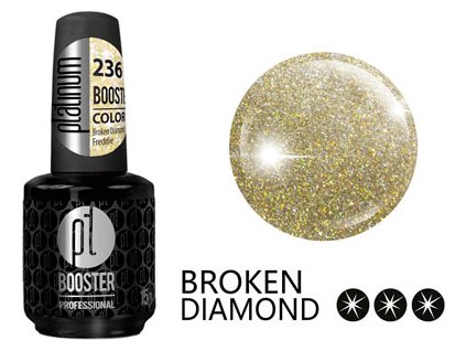 Platinum LED-tech BOOSTER COLOR Broken Diamond - Freddie (236), 15ml - Sơn-gel KHÔNG MÀI