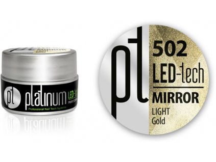 Platinum LED-tech Mirror gel - Light Gold (502), 5g
