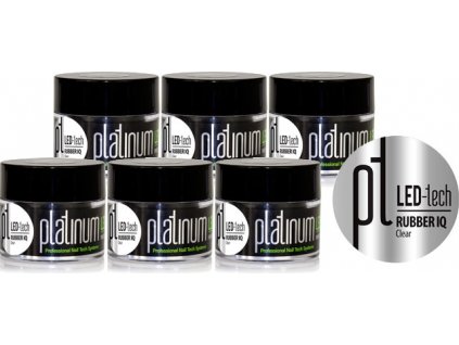 KHUYẾN MẠI PLATINUM - 6x GEL ĐẮP LED-tech RUBBER IQ Clear, 40g