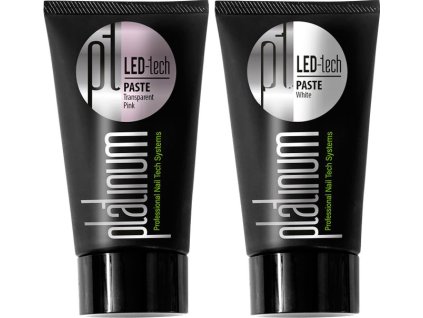 WEEKEND SALE 2 CÁI VỚI GIÁ 1 CÁI: PLATINUM LED-tech PASTE White, 30ml + PASTE Transparent Pink, 30ml