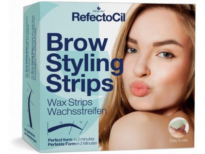 RefectoCil Brow Styling Strips - Voskové depilační proužky na obočí (20+10 párů)