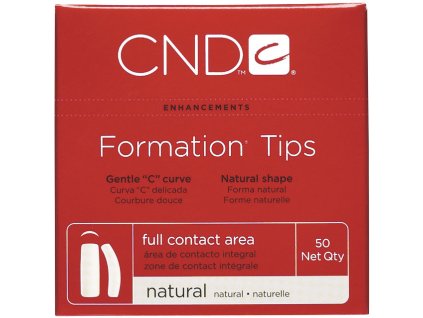 CND D - FORMATION NATURAL kích thước. 6, 50c, Móng tip giả , nến chữ C tự nhiên, phần dán lớn