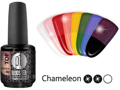 Platinum LED-tech BOOSTER COLOR DRY Top Chameleon 002, 15ml - sơn-gel với độ bóng cao KHÔNG MÀI