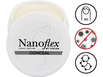 NanoFlex NANOFLEX UV/LED - rekonstrukční antifungal gel s nanostříbrem - CONCEAL NATURAL - 15g