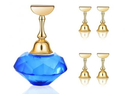 NAIL ART TIP HOLDER – stojánek a 5ks magnetických držáků na tipy – SAPPHIRE