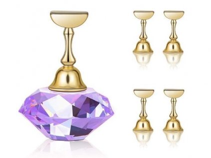 NAIL ART TIP HOLDER – stojánek a 5ks magnetických držáků na tipy – AMETHYST