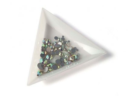 RHINESTONE DISH - mistička na kamínky, bílá