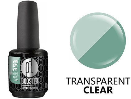 Platinum LED-tech BOOSTER COLOR Transparent - Curtis (353), 15ml - Gel-lak BEZ PILOVÁNÍ
