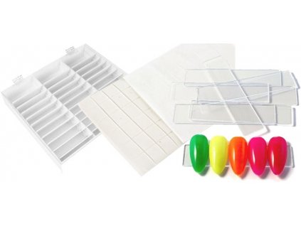 3KS ZA CENU 1KS: NAIL ART BOX,50ks BARS,CLAY – kartotéka s příslušenstvím, MAX 1KS/OBJ