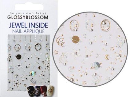 3D NAIL STICKERS - 3D Miếng dán móng tay, đính đá - JEWEL INSIDE - My Space (45470)