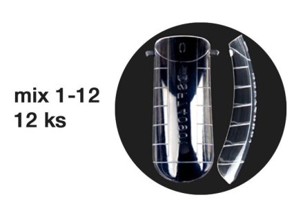 Platinum Dual forms - SALON SQUARE - rovné, mix 1-12, 12ks – testovací balení