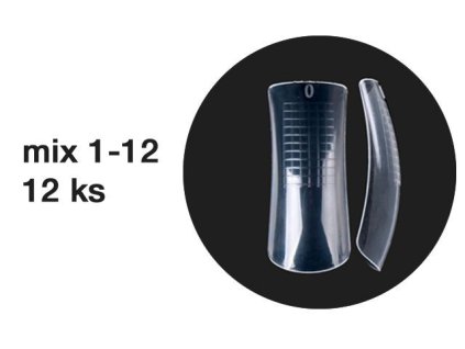 Platinum Dual forms - SALON SQUARE FLAT - rovné ploché, mix 1-12, 12ks – testovací balení