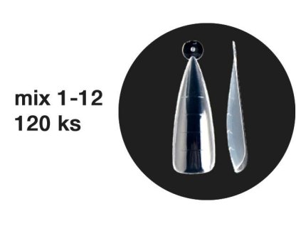 Platinum Dual forms - SALON ALMOND M - salonní mandle vel. M, mix 1-12, 120ks