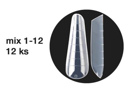 Platinum Dual forms - MODERN ALMOND - pinčovaná mandle, mix 1-12, 12ks – testovací balení
