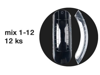 Platinum Dual forms - OVERLAP - zahnuté, mix 1-12, 12ks – testovací balení