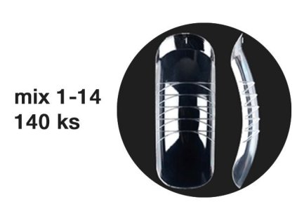 Platinum Dual forms - PEDI SQUARE - pedikúrní rovné, mix 1-14, 140ks