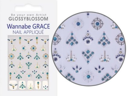 3D NAIL STICKER - 3D samolepky na nehty - WANNABE GRACE - Morocco Turquoise (45561)