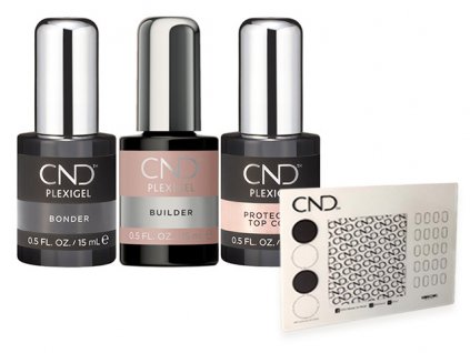 CND CND™ PLEXIGEL –  BỘ TẠO MÓNG SOFT BLUSH 3x 15ml + QUÀ CND™ tấm lót silicone
