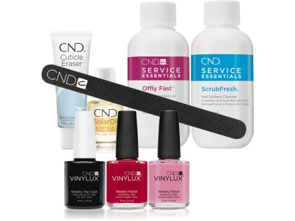 CND VINYLUX™ - starter kit I - 3lọ VINYLUX™; 3c Dung dịch hỗ trợ , dũa, dầu