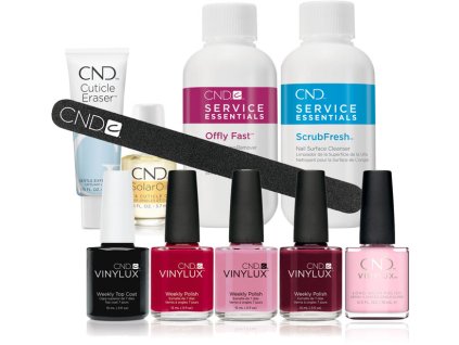 CND VINYLUX™ - starter kit II - 5lọ VINYLUX™; 3c Dung dịch hỗ trợ , dũa, dầu