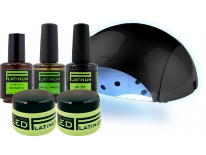 Platinum PLATINUM LED - BASIC KIT Bộ làm móng cơ bản có đèn LED BLACK thìaEN 40W