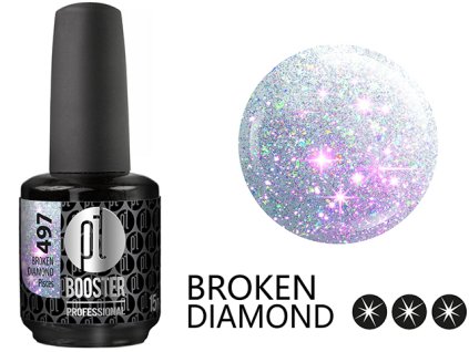 Platinum LED-tech BOOSTER COLOR - Broken Diamond - Pisces (497), 15ml - Gel-lak BEZ PILOVÁNÍ
