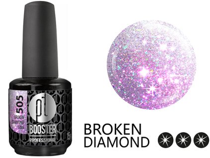 Platinum LED-tech BOOSTER COLOR - Broken Diamond - Libra (505), 15ml - Gel-lak BEZ PILOVÁNÍ