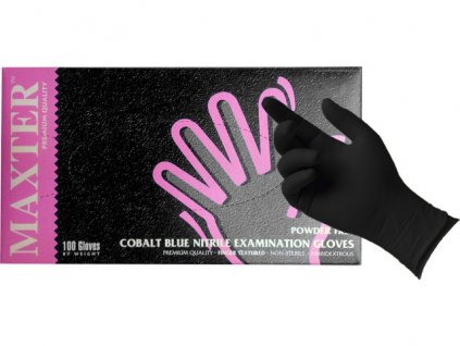 Găng tay nitrile không bột Maxter PQ, màu đen, sz. S (100cái/hộp) chắc,bền, chất lượng cao cấp