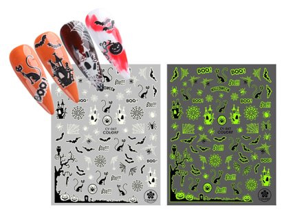 Joyful Nail Sticker - Miếng dán phát sáng - Luminous Halloween 02