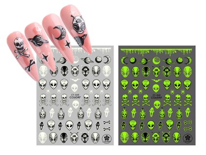 Joyful Nail Sticker - Miếng dán phát sáng - Luminous Halloween 04