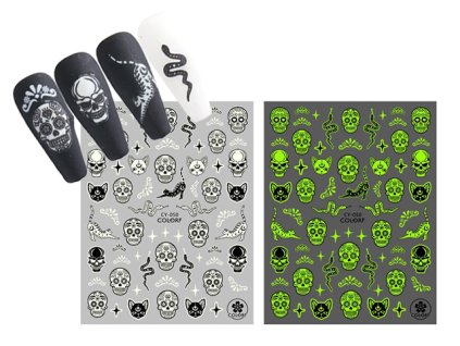Joyful Nail Sticker - Miếng dán phát sáng - Luminous Halloween 05