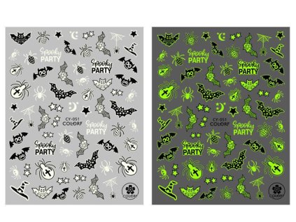Joyful Nail Sticker - Miếng dán phát sáng - Luminous Halloween 06