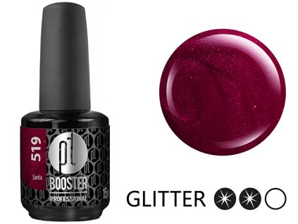Platinum LED-tech BOOSTER COLOR - Santa (519), 15ml - Gel-lak BEZ PILOVÁNÍ